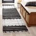 Black/White 108 x 27 x 0.56 in Area Rug - The Twillery Co.® Dawsonville Striped Kilim 202 Area Rug In Black/IvorySTK202Z | Wayfair