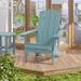 Rosecliff Heights Adirondack Chair Outdoor Classic Chairs Plastic/Resin in Blue | 36.6 H x 29.1 W x 33.9 D in | Wayfair