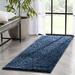 Blue 27 x 1.8 in Area Rug - Well Woven kids Emerson Modern Solid Dark Textured Shag Rug Polypropylene | 27 W x 1.8 D in | Wayfair ELL-14-2