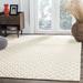 White 144 x 0.25 in Indoor Area Rug - Wade Logan® Bareen Geometric Handmade Tufted Wool/Area Rug in Ivory Cotton/Wool | 144 W x 0.25 D in | Wayfair