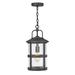 Breakwater Bay Welteroth 1 -Bulb 17.75" H Outdoor Hanging Lantern Glass/Aluminium/Metal in Gray | 17.75 H x 9 W x 9 D in | Wayfair