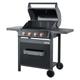 Brasero - Barbecue spring ii 4 Feux - Surface de cuisson mixte - 1/2 plaque Fonte - 1/2 grille