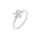 Nenalina Ring Frangipani Blüte Blume Zirkonia 925 Silber (Farbe: Silber, Größe: 54 Mm)