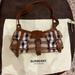 Burberry Bags | Burberry Authentic Haymarket Double Buckle Tote Bag | Color: Brown/Tan | Size: Os