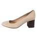 J. Crew Shoes | J. Crew Chunky Tortoise Heel Neutral Suede Shoes 8 | Color: Brown/Cream | Size: 8