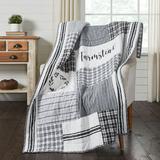 Sawyer Mill Black Patchwork Throw Blanket 50 x 60, 50 x 60, Black