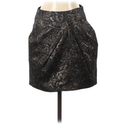 Karen Millen Casual Skirt: Gold Solid Bottoms - Women's Size 2