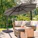 Arlmont & Co. Danashia 132" Cantilever Umbrella in Gray | 107.9 H x 132 W x 132 D in | Wayfair F09429D1B6B24D13AD1B281EA5253F47