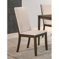 Red Barrel Studio® Set Of 2 Dining Side Chairs In Walnut & Latte Upholstered in Brown | 39 H x 19.25 W x 24 D in | Wayfair