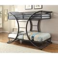 Viv + Rae™ Hobgood Full Over Full Standard Bunk Bed by Isabelle & Max™ Metal in Black/Gray | Twin over Twin | Wayfair