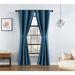 Lucky Brand Polyester Solid Color Blackout Thermal Grommet Single Curtain Panel Polyester in Green/Blue/Brown | 96 H x 38 W in | Wayfair LBC016417