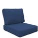 Rosecliff Heights Anjalee Indoor/Outdoor 4 Piece Replacement Cushion Set Acrylic in Blue/Brown | 6 H x 28 W in | Wayfair