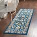 Blue/Orange 24 x 0.33 in Area Rug - Lark Manor™ Arenas Floral Blue/Yellow/Orange Area Rug Polypropylene | 24 W x 0.33 D in | Wayfair