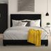 Wade Logan® Aajiv Upholstered Standard Bed Metal in Black | 45.75 H x 64.25 W x 86.25 D in | Wayfair FEEF49DA0DC941F9A08BBC32129A49F5