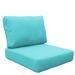 Rosecliff Heights Anjalee Indoor/Outdoor 2 Piece Cushion Cover Set Acrylic in Green/Blue/Brown | 6 H x 28 W in | Wayfair
