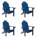 Rosecliff Heights Folding Adirondack Chair Plastic/Resin in Blue | 36.2 H x 35 W x 35 D in | Wayfair EAF3E9A04F4B43BA939911A0DD475084