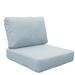 Rosecliff Heights Anjalee Indoor/Outdoor 3 Piece Replacement Cushion Set Acrylic in Gray/Blue | 6 H x 28 W in | Wayfair