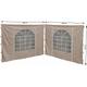 2 Seitenteile mit pvc Fenster 300x195cm für Pavillon Sahara 3x3m Seitenwand Sand