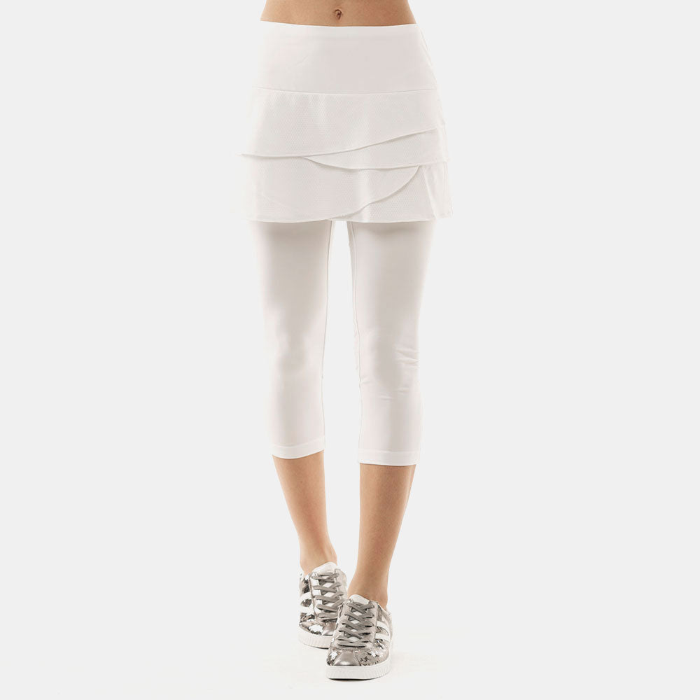 Lucky in Love Scallop Capri Women's Tennis Apparel White