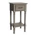 Farmhouse 1-Shelf And 1-Drawer Side Accent Table