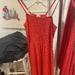 Brandy Melville Dresses | Brandy Melville Eu Europe Exclusive Izzy Ruched Red Floral Dress | Color: Red/White | Size: S