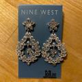 Nine West Jewelry | Nine West Silver Sparkle Floret Earrings- Nwt | Color: Silver | Size: Os