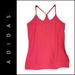 Adidas Tops | Adidas Women's Red Fitted Sleeveless Tank Top Cami Crop Top Size Medium | Color: Red | Size: M