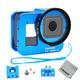 Gurmoir Metal Case for GoPro Hero 8 Black, Aluminum Alloy Protective Housing Case Video Cage with 52mm UV Filter for Go Pro 8 Accessory, Rock Solid and Heat Dissipation(Blue)