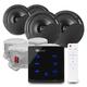 Power Dynamics Powerline Bluetooth Ceiling Speaker Set with A100B In-Wall Amplifier, 4x NCSS6B and Fire Hoods- Audio Installation System
