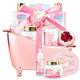 Bath Set for Women, Luxury Home Spa Kit Rose Bath Gift Basket 10Pcs, Includes Shower Gel, Body & Hand Lotion, Bath Salts, Bath Bomb, Spa Candle, Relax Eye mask and More, Christmas Gift for Her