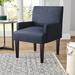 Ebern Designs 23.75" W Reception Chair w/ Wood Frame Wood/Leather in Gray | 34 H x 23.75 W x 27.25 D in | Wayfair C552B74F21D84439B7582EA50CFABC45