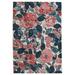 Blue 96 x 0.17 in Area Rug - Birch Lane™ Devoris Indoor/Outdoor Floral Pink/Area Rug Polyester | 96 W x 0.17 D in | Wayfair