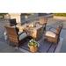 Loon Peak® 4 - Person Seating Group w/ Cushions Synthetic Wicker/All - Weather Wicker/Wicker/Rattan in Brown | Outdoor Furniture | Wayfair