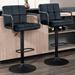 Corrigan Studio® Damiah Crosdy 30" Barstool Set Of 2 Upholstered/Velvet/Metal in Black | 20 W x 17.75 D in | Wayfair