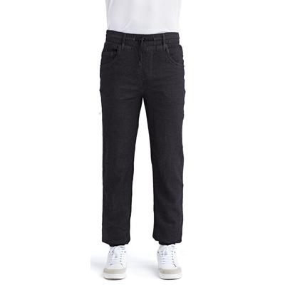 Artisan Collection by Reprime RP556 Chef's Artisanal Jogger Pant in Black Denim size Medium | Cotton/Polyester/Elastano