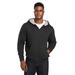 Harriton M711 Men's ClimaBloc Lined Heavyweight Hooded Sweatshirt in Black size Large | 70% cotton, 30% polyester