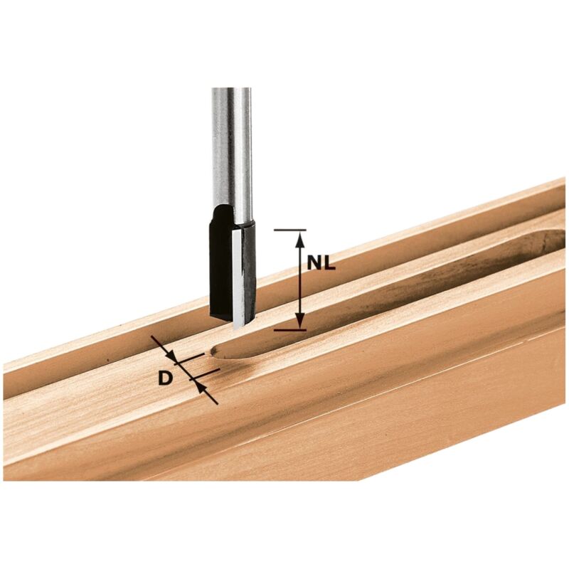 Nutfräser Oberfräse Fräser Bohren hw Schaft 8mm hw S8 D25/20 490975 – Festool