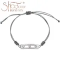 SHADOWHUNTERS-Bracelet de Luxe en Argent Sterling 925 Bijoux DhydrPolish avec Fil Gris Mobile