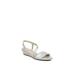 Wide Width Women's Yasmine Wedge Sandal by LifeStride in Silver (Size 8 1/2 W)