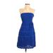 Old Navy Casual Dress - A-Line: Blue Solid Dresses - Women's Size 4