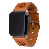 Tan Indiana Hoosiers Leather Apple Watch Band