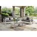 Gracie Oaks Abbi-Rose 81.5" Wide Outdoor Patio Sofa w/ Sunbrella Cushions Metal/Rust - Resistant Metal in Gray, Size 26.0 H x 87.0 W x 28.9 D in