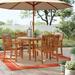 Wade Logan® Analiah 5 Piece Teak Dining Set, Wood | 29 H x 47 W x 47 D in | Outdoor Dining | Wayfair D46D2D5907B642A8B7CFF2346CA48F93