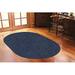 Petrol Blue Oval 7' x 9' Area Rug - Wade Logan® Analiese Collection Solid Color Indoor Outdoor Area Rugs 108.0 x 84.0 x 0.3 in blue/navy | Wayfair