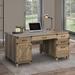 Trent Austin Design® Nguyen 59 " Executive Desk w/ Drawers Wood in Brown/Gray | 29.5 H x 59 W x 23.5 D in | Wayfair