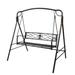 Karlhome 4' Powder Coated Steel Porch Swing with Bronze Stand