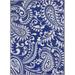 Tropical Paisley Blue Outdoor / Indoor Patio Area Rug