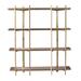 5.9" Gold and Brown Four Tier Bookshelf with Frame