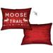 Laural Home Rustic Cabin Moose Trail Decorative Pillow 14x20