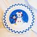 Disney Accents | Disney Plate Mickey Snowman Christmas Blue And White 9" | Color: Blue/White | Size: Os